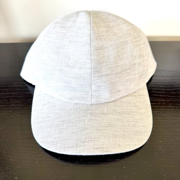 NWOT Luca Faloni Linen Baseball Hat Grey Size L - Picture 1 of 5